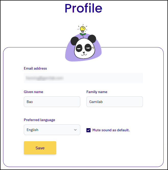 Picture of profile page